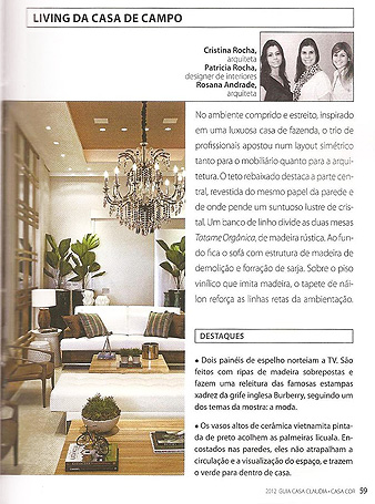 Guia Casa Cl�udia - Casa Cor 2012